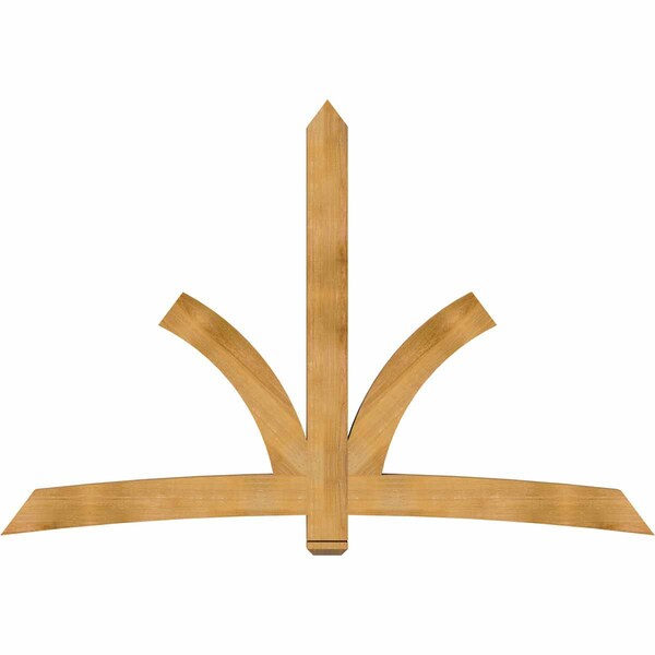 Ekena Millwork Davenport Rough Sawn Timber Gable Bracket, Western Red Cedar, 96"W x 64"H x 4"D x 6"F, 16/12 Pitch GBW096X64X0406DAV00RWR - main